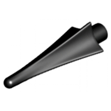 black minifigure weapon spear tip with fins