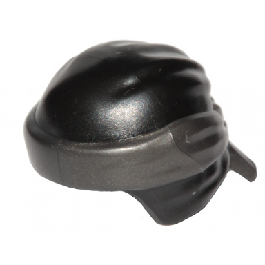 black minifigure headgear ninjago wrap type 3 with molded pearl dark gray bandana and knot pattern