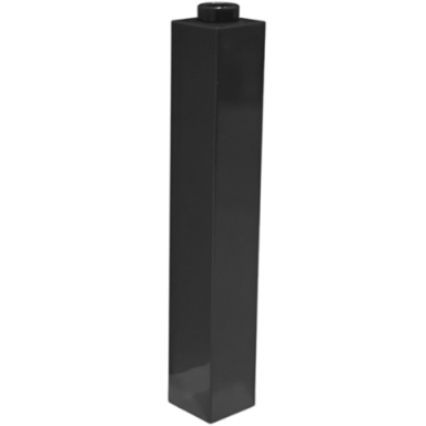 black brick 1 x 1 x 5 - hollow stud