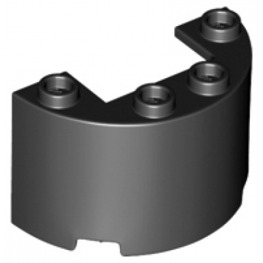 cylinder half 2 x 4 x 2 with 1 x 2 cutout