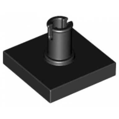 black tile modified 2 x 2 with pin