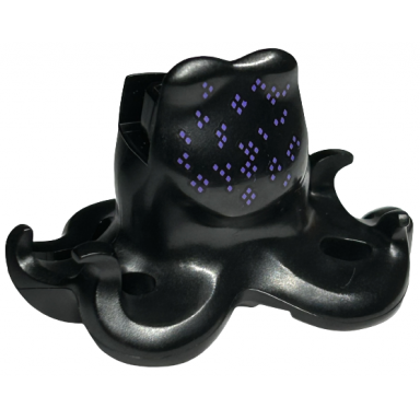 lower body sea witch with tentacles with dark purple squares pattern