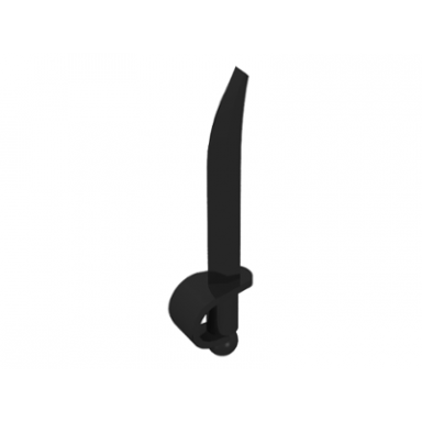 black minifigure weapon sword cutlass saber with small hilt