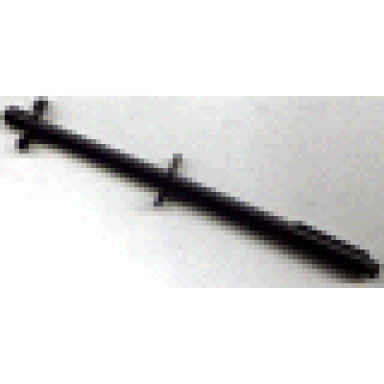 black boat mast section top 16 h with 4 stud holes at bottom undetermined type