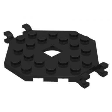 plate modified 6 x 6 octagonal with open center and 4 clips horizontal grip