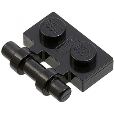 black plate modified 1 x 2 with bar handle on side - free ends