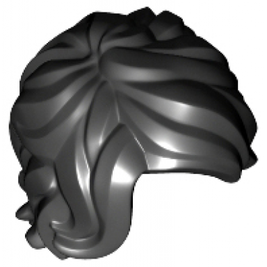 minifigure hair mid-length tousled with side part