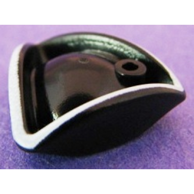 black minifigure headgear hat pirate tricorne triangle with white brim pattern