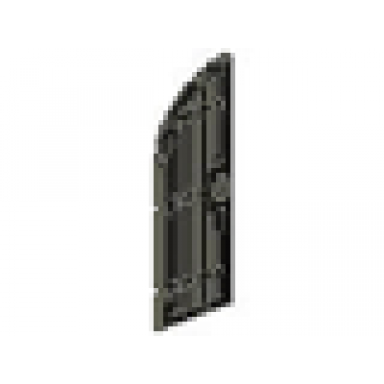 black door 1 x 3 x 6 curved top