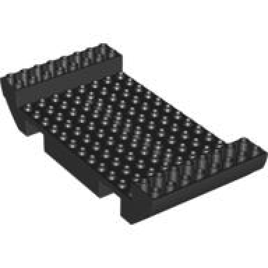 black boat hull large middle 8 x 16 x 2 1 3 with 8 or 9 holes