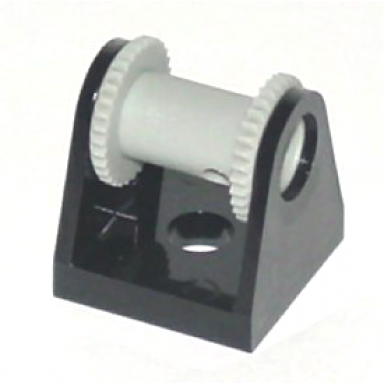 black string reel 2 x 2 holder with light bluish gray drum 2584 2585