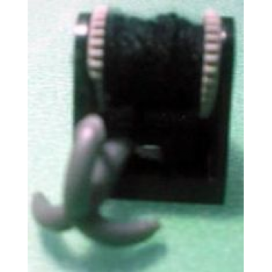 string reel 2 x 2 complete with black string thin and dark bluish gray grappling hook 2585 2584 x77a 30192