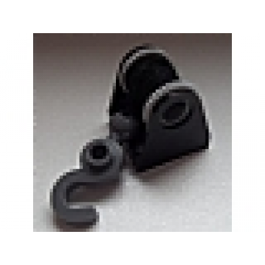black string reel 2 x 2 holder with light bluish gray drum with black string thin and dark bluish gray hook with tow ball 2584 2585 x77a 30395