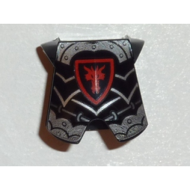 minifigure armor breastplate with leg protection with dragon head pattern