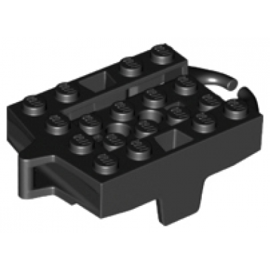 black vehicle base 4 x 5 roller coaster car