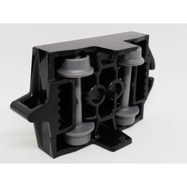 black vehicle base 4 x 5 roller coaster car with dark bluish gray wheels 26021 24869
