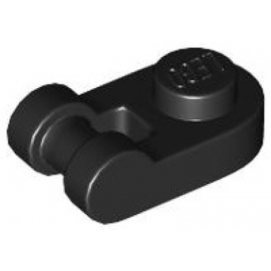 black plate round 1 x 1 with bar handle
