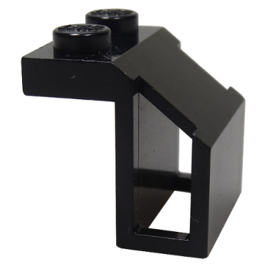 black plate modified 1 x 2 with steam engine cylinder flat surfaces