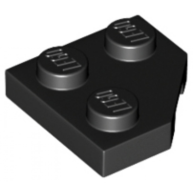 black wedge plate 2 x 2 cut corner