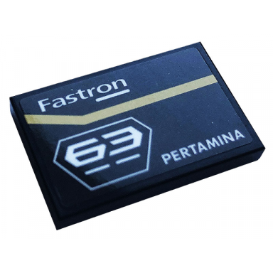 black tile 2 x 3 with gold stripe white fastron 63 and pertamina pattern model left side sticker - set 76899