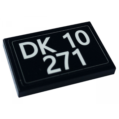 black tile 2 x 3 with white dk 10 271 pattern sticker - set 10271