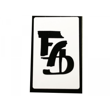 black tile 2 x 3 with black fab on white background pattern sticker - set 10291