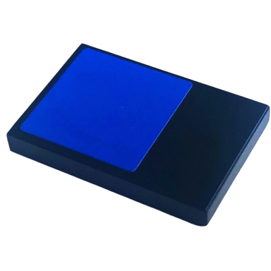 black tile 2 x 3 with blue square pattern sticker - set 42141
