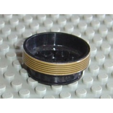 black wheel 30mm d x 13mm 13 x 24 model team with black stripes on gold pattern sticker - set 8007
