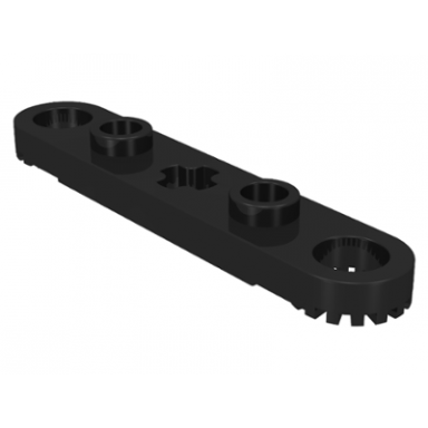 technic plate 1 x 5 with toothed ends 2 studs and center axle hole