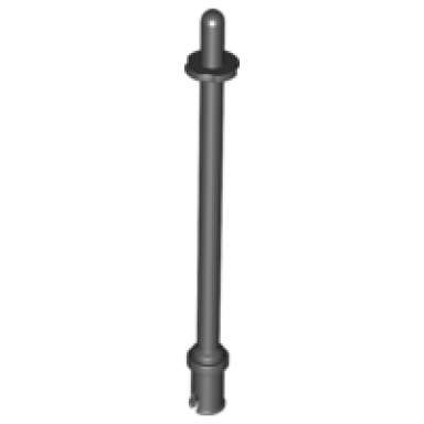 black bar 8l with stop rings and pin technic figure accessory ski pole - rounded end