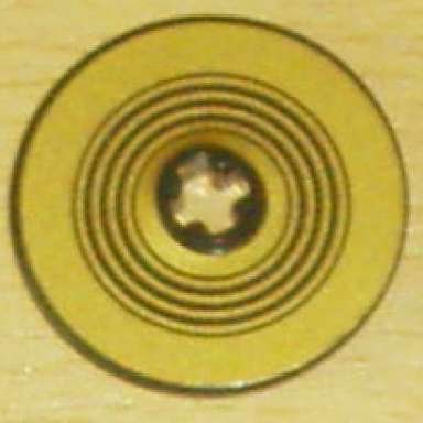 black technic disk 3 x 3 with black rings on gold background pattern sticker - set 8007