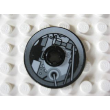 black technic disk 3 x 3 with machinery pattern 4 sticker - set 4504