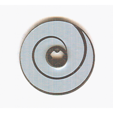 black technic disk 3 x 3 with black swirl line on light bluish gray background pattern sticker - set 3828