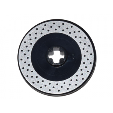 black technic disk 3 x 3 with disk brake silver drilled rotor pattern