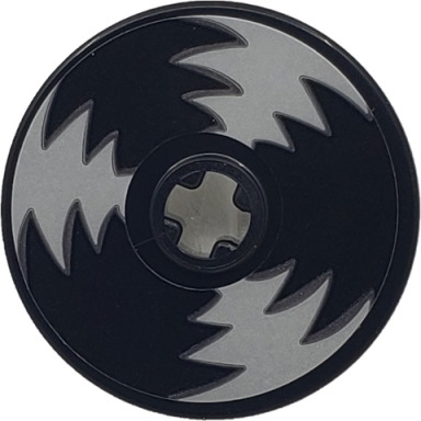 black technic disk 3 x 3 with spinning wheel pattern sticker - set 75549