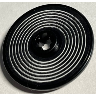 black technic disk 3 x 3 with vinyl record with silver circles pattern sticker - set 21330