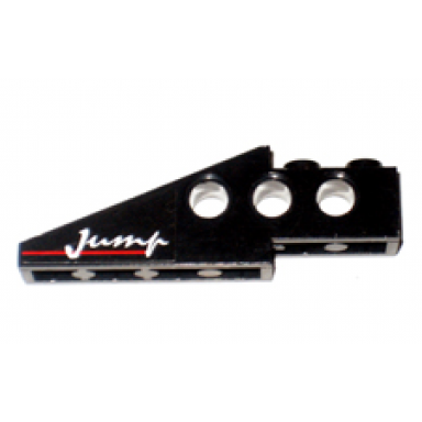 black technic slope 6 x 1 x 1 2 3 with jump and red line pattern right sticker - set 8414