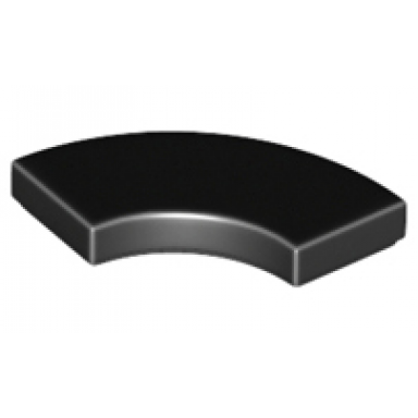 black tile round corner 2 x 2 macaroni