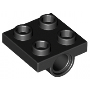 black plate modified 2 x 2 with pin holes