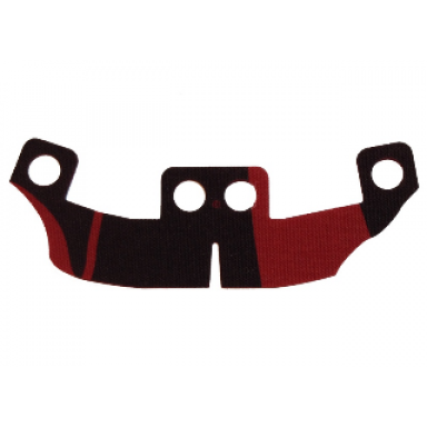 black minifigure skirt cloth hakama with dark red stripes pattern