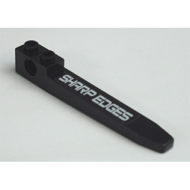 black technic forklift fork with sharp edges right pattern sticker - set 7709