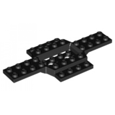 black vehicle base 6 x 12 with 4 x 2 recessed center with smooth underside