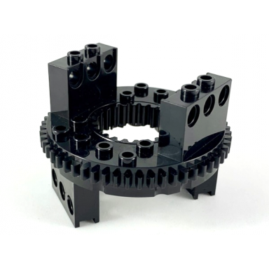 black technic turntable 56 tooth extended arms with same color top 2856 2855