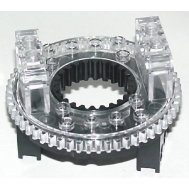 black technic turntable 56 tooth extended arms with trans-clear top 2856 2855