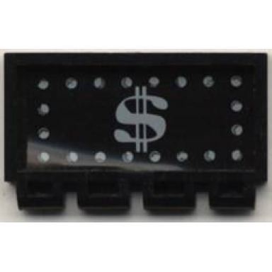 hinge train gate 2 x 4 with dollar sign pattern sticker - set 6765