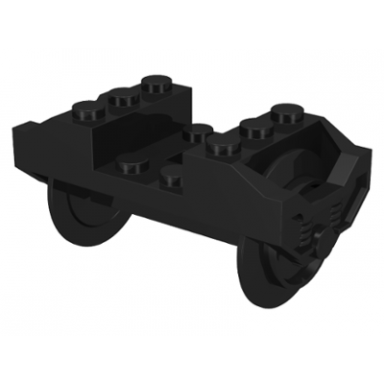 train wheel rc holder with black train wheel pair on chrome silver metal axle with slots 2878 2879c01