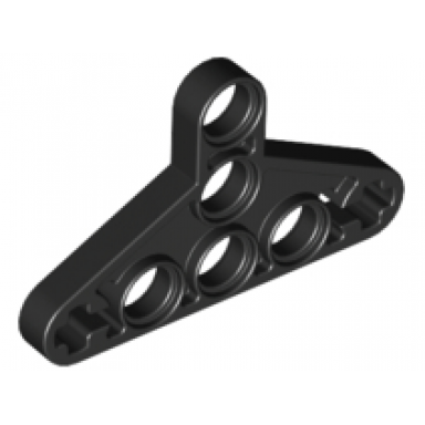 black technic liftarm modified triangle thin 3 x 5 with full supports
