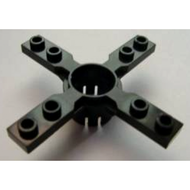 black technic propeller 4 blade 7 stud diameter with square ends