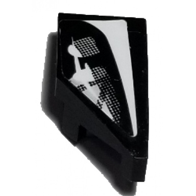 black wedge 2 x 1 x 2 3 right with car headlight pattern sticker - set 75885