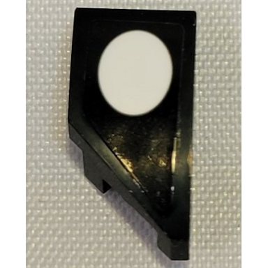 black wedge 2 x 1 x 2 3 right with white oval pattern sticker - set 21331